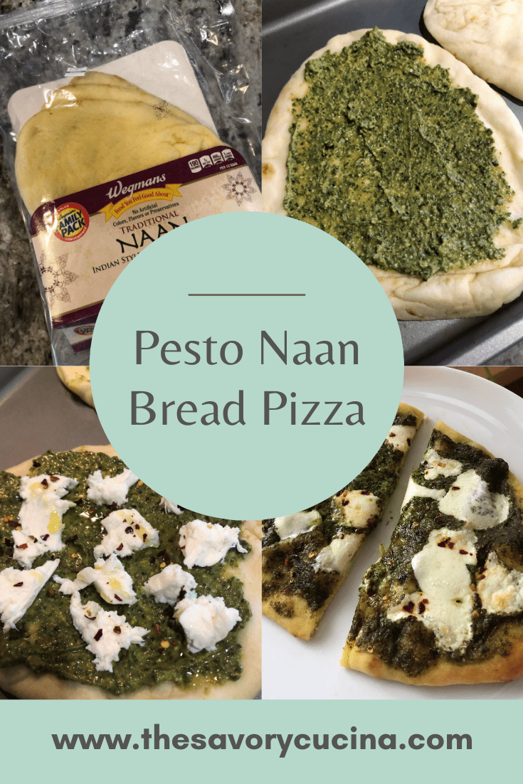 Pesto Naan Bread Pizza The Savory Cucina