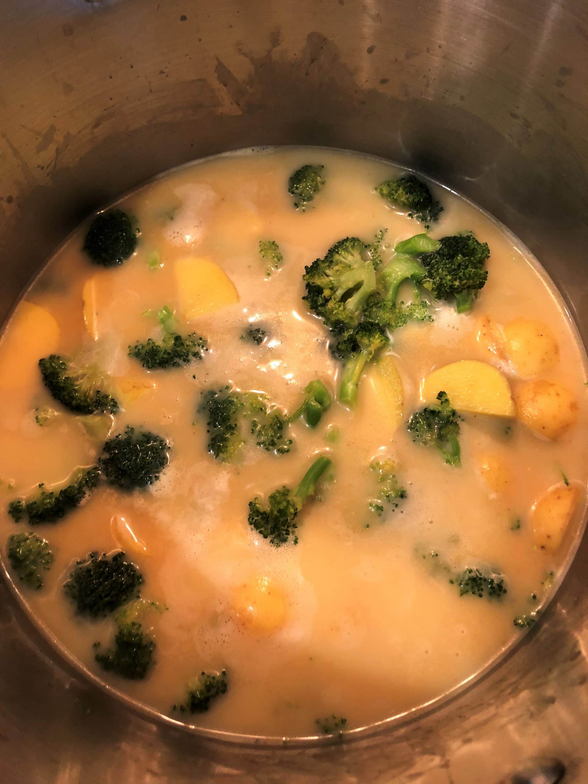 Cheddar Broccoli Potato Soup The Savory Cucina